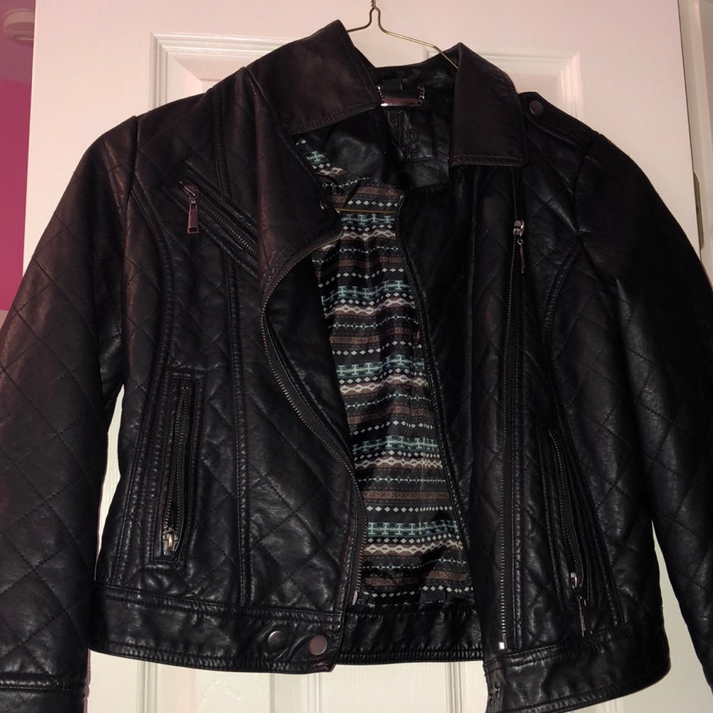Black leather jacket